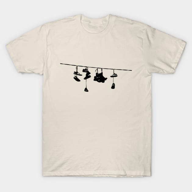 Shoes on a Wire T-Shirt by AKdesign